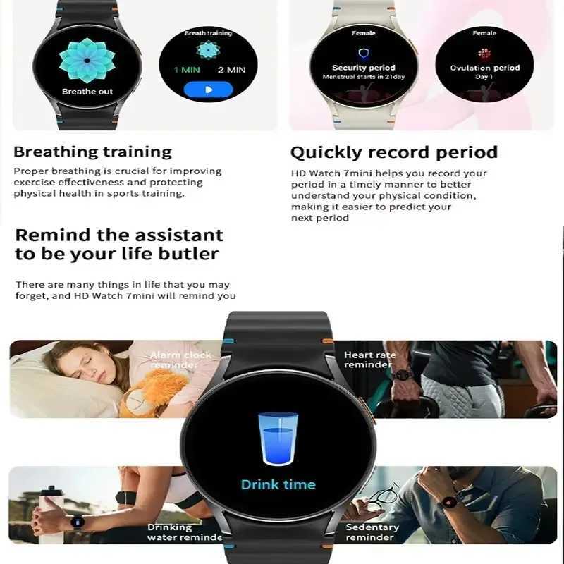 2025 Galaxy Watch 7 mini Smart Watch Men Women HD AMOLED Voice Call NFC GPS Tracker Sports Watches Custom Dial For iOSXJ250513