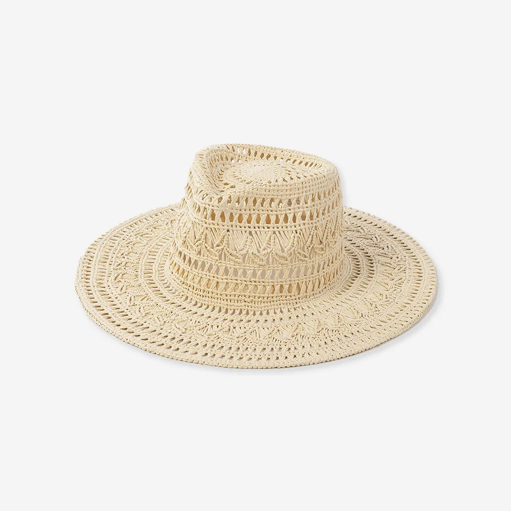 USPOP Fashion casual hand-woven hollow pattern straw hat spring and summer ladies wide brim jazz hat outdoor sun hat 250526