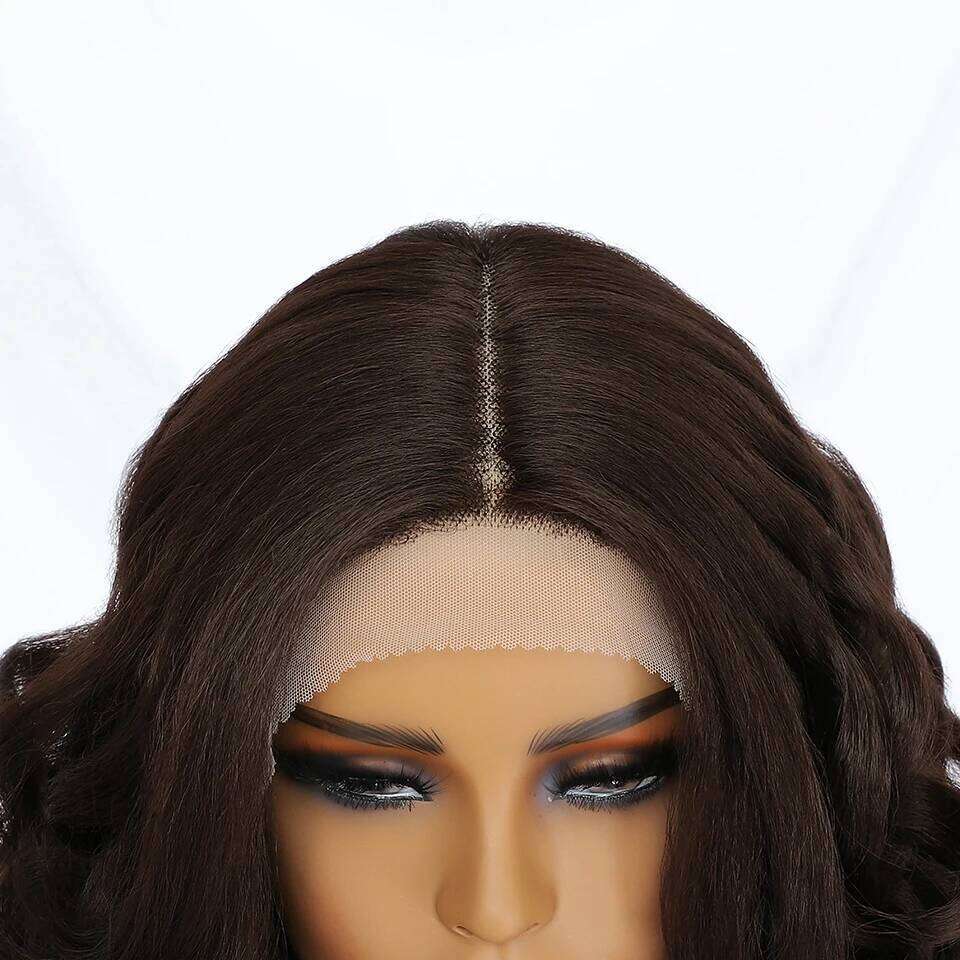 24 Inch Synthetic For Curly Afro Lace Front for Black Women High Temperature Fiber Wigs