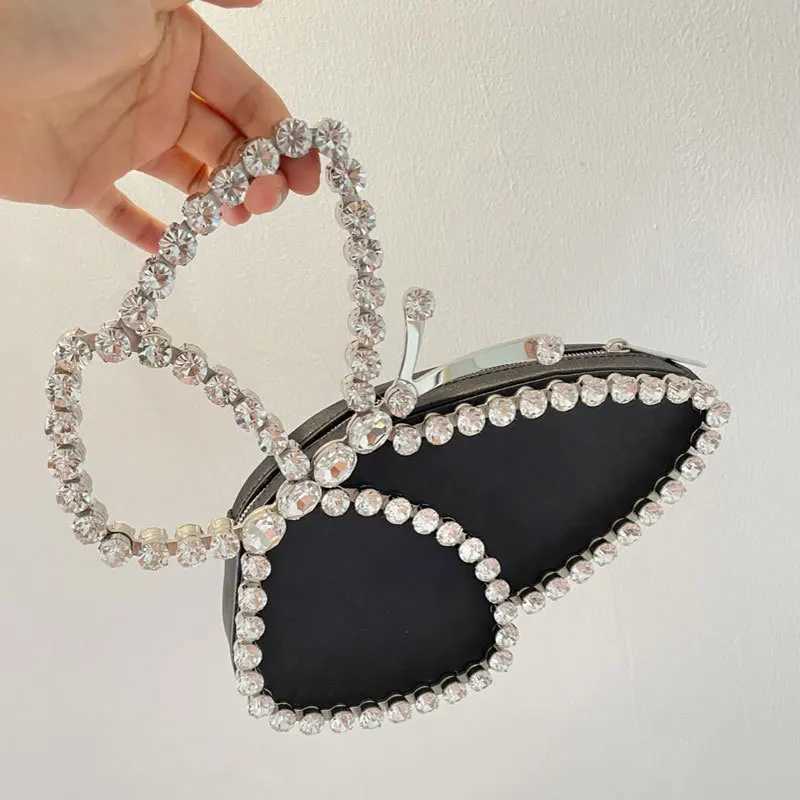 IN STOCK Bling Sequins Pink Butterfly Evening Clutch Sparkling Women Evening Crystal Purse Lady Girls Wedding Dinner Handbag W250527