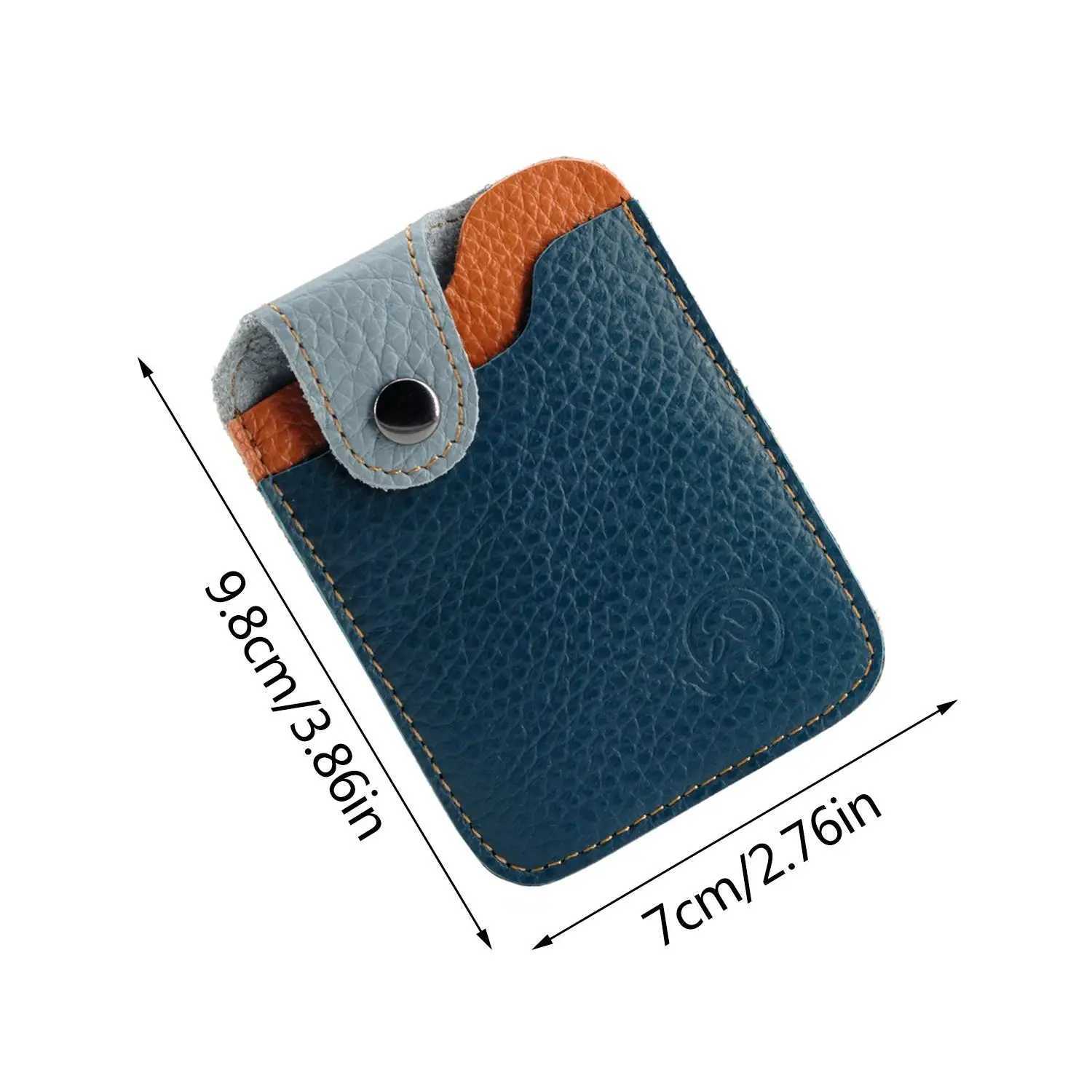 Leather Simple And Practical Card Bag Wallet Men Business Bank Card Holder Thin Case Convenient Small Cards Pack Z250527