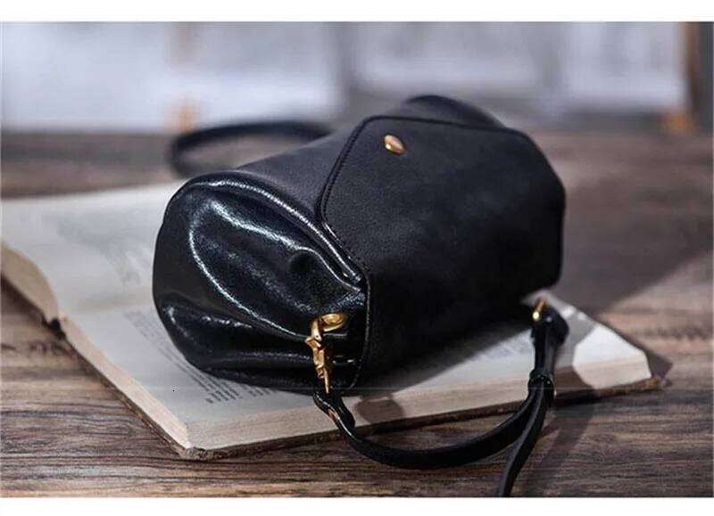 Casual simple high-quality genuine leather women's small crossbody weekend outdoor soft natural real cowhide shoulder bag