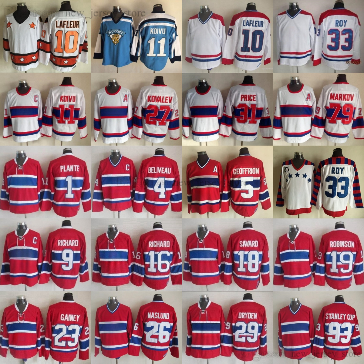 Vintage CCM Hockey 31 Carey Price Jersey Throwback 67 Max Pacioretty 76 PK Subban 27 Alexei Kovalev 79 Andrei Markov 23 Bob Gainey Jerseys Ice Sport Classic Retro