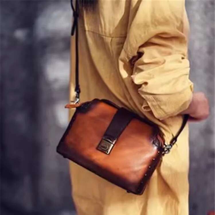 Vintage Casual Genuine Leather Women's Crossbody Outdoor Daily Travel Natural First Layer Cowhide Female Shoulder Bag