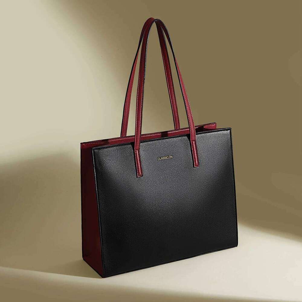 FOXER Leather Women's Fashion Underarm Bag,Pvc Large Capacity Tote Bag, 2025 New High-End Casual Commuting Shoulder Bag Purse