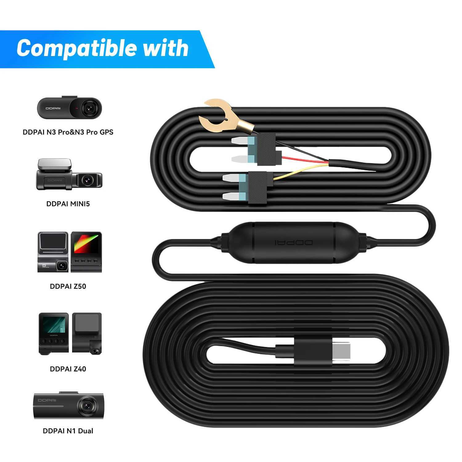 car dvr DDPAI Mini5 Z40 N3 Pro N1 Dual N5 Dual Car DVR Dash Cam Mirror Camera Charging Cable Z250509