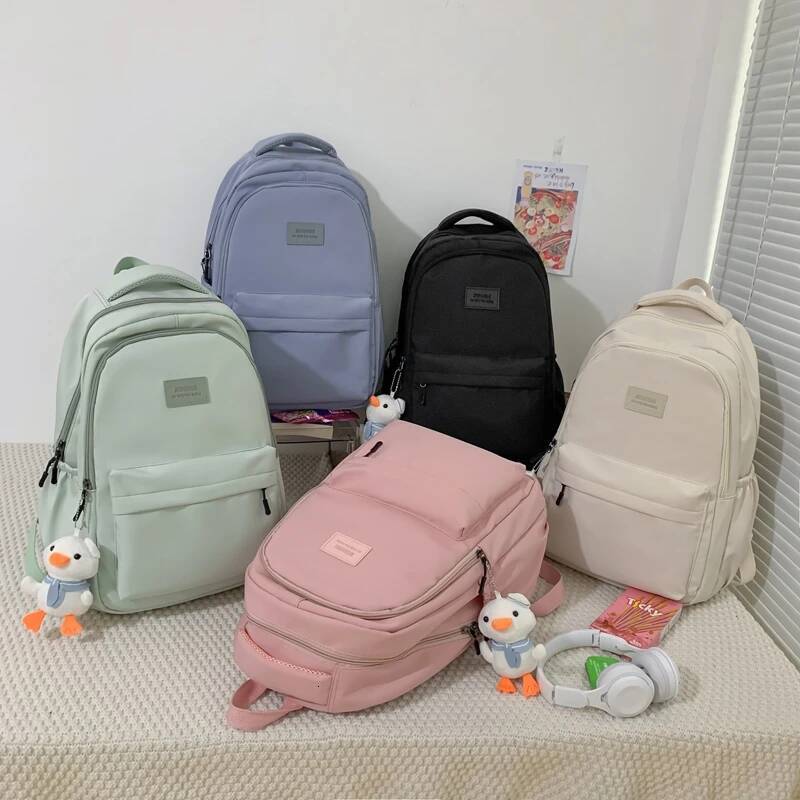New Female Fashion Men High Capacity Waterproof College Backpack Trendy Women Laptop School Bags Cute Girl Travel Book Bag Cool