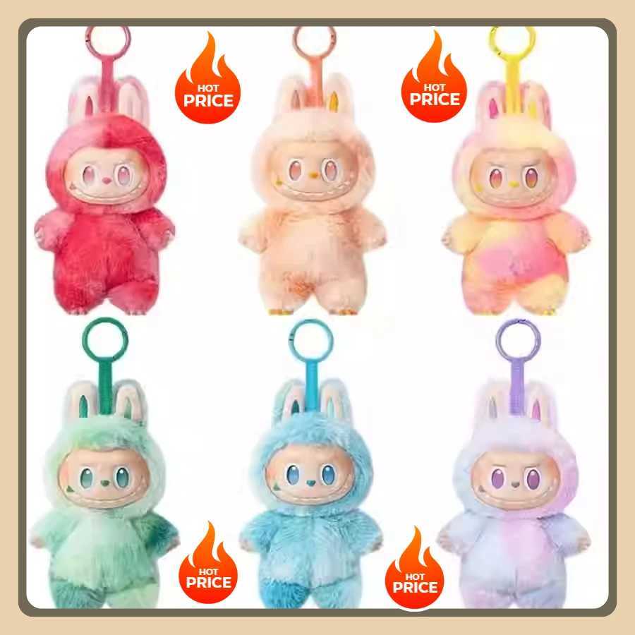 Labub Heartbeat Macaron Sit Down Big Into Energy V1 V2 V3 Series Surprise Blind Box Plush Keychain Childrens Birthday Gift M250527
