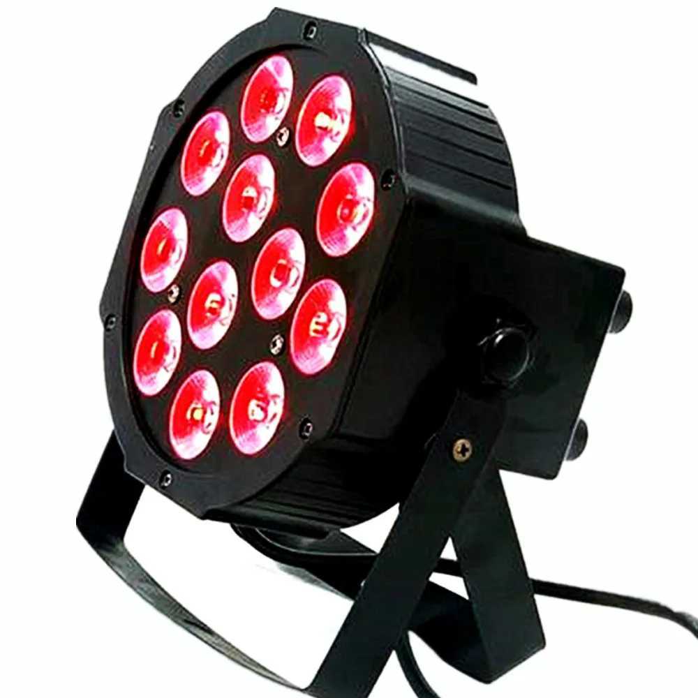 NEW 12X18W LED Par Light RGBWAUV DJ Control Disco Wash Lights Equipment 8 Channels DMX 512 LedStage Lighting XJ250527