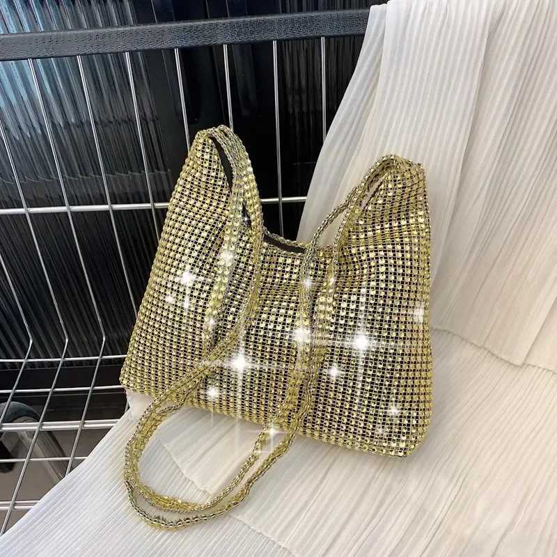 Rhinestone Fashion Shiny Handbag Sparkling Evening Clutch Tote Purse Bags Luxury Design Causal Handbag Ladies Shoulder Bag Women W250527