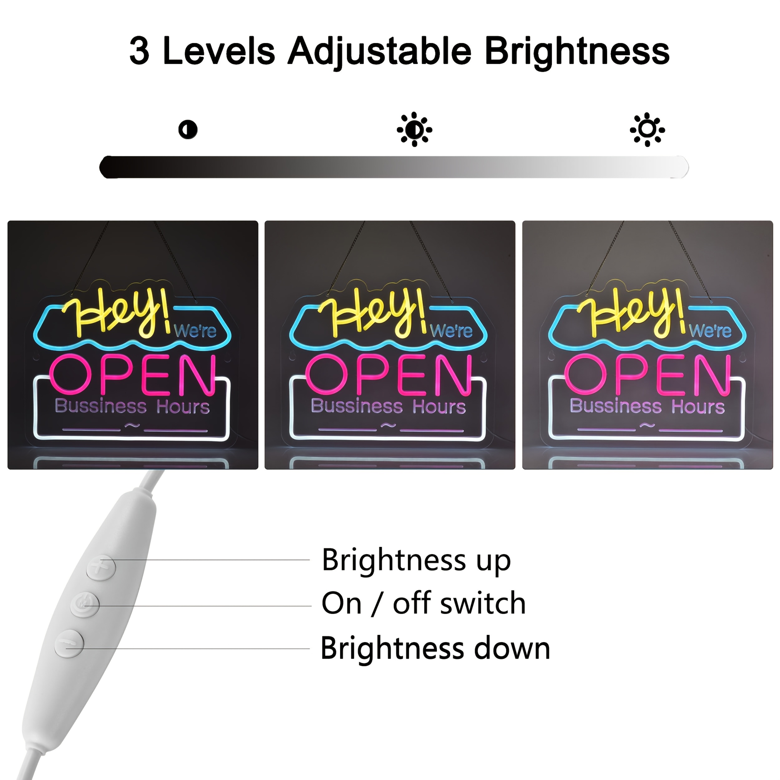 OPEN Neon Sign, Neon Lights Hanging Wall Art Decoration for Business Shop Bar Market Bakeries