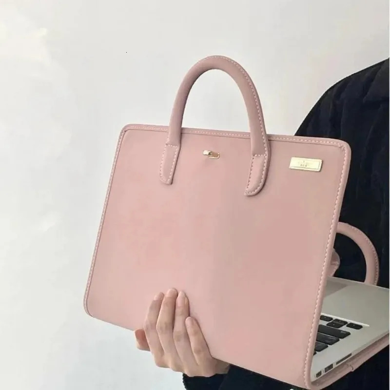 Shockproof PU Laptop SlEEve Pink with Handle Protective Case Laptop Protective Case for Macbook 250526