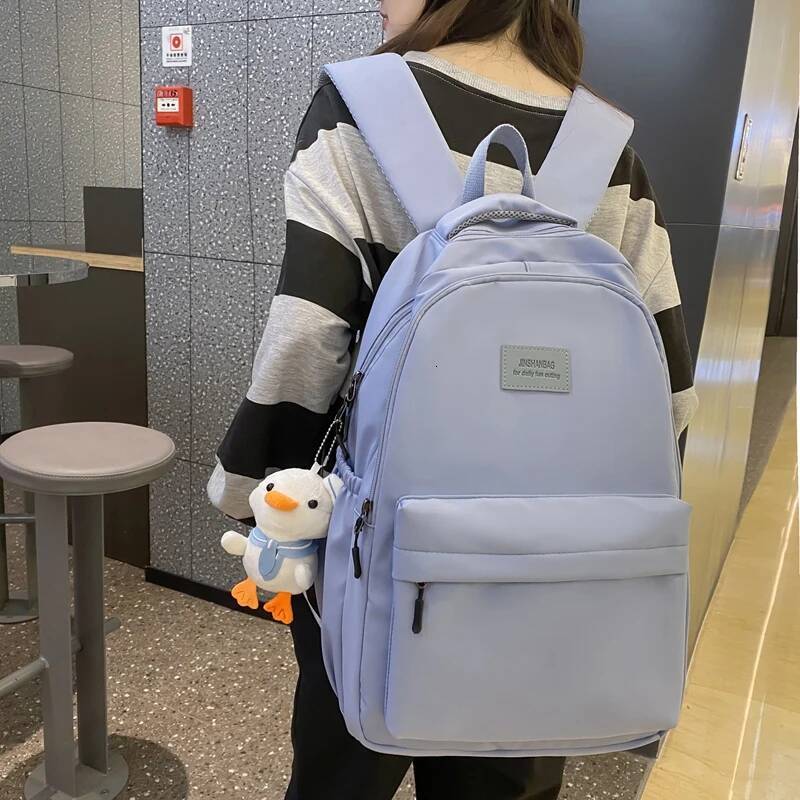 New Female Fashion Men High Capacity Waterproof College Backpack Trendy Women Laptop School Bags Cute Girl Travel Book Bag Cool
