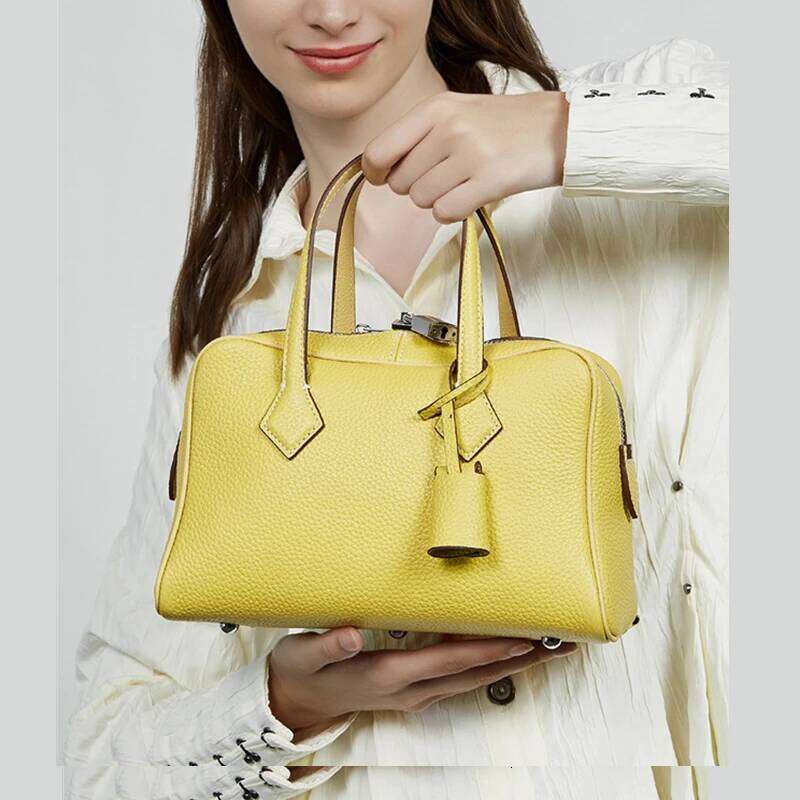 Toptrends Genuine Leather Pillow Tote Handbags For Women 2025 Designer Top Handle Satchel Ladies Shoulder Crossbody Bags