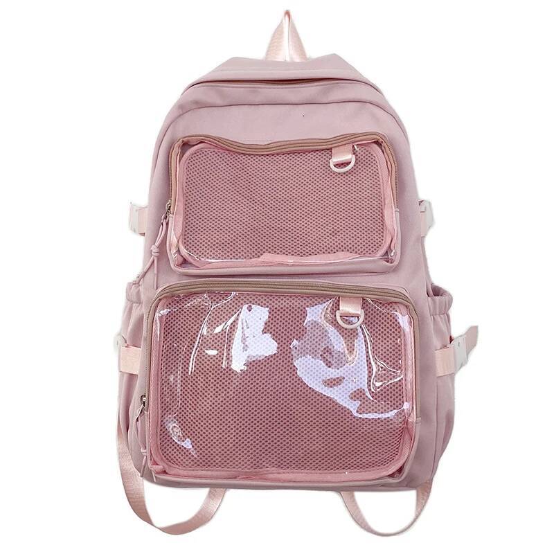 Style Transparent Ita Bag Girls Comic Cons Large Capacity Women Backpack Fashion School Bags for College Student JK