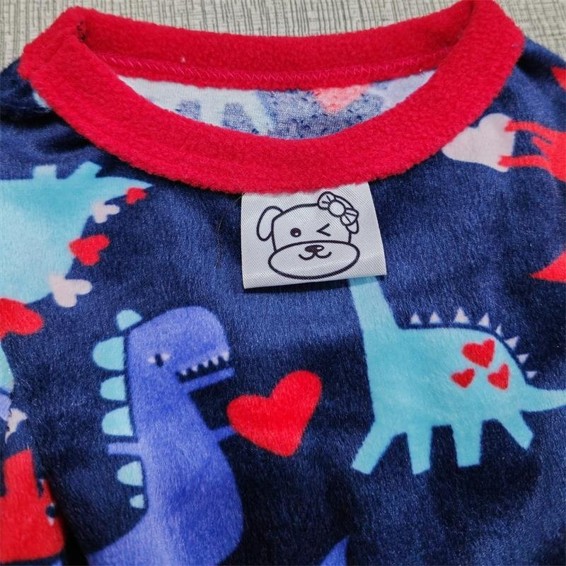 Pet clothing cartoon pattern with scarf base shirt