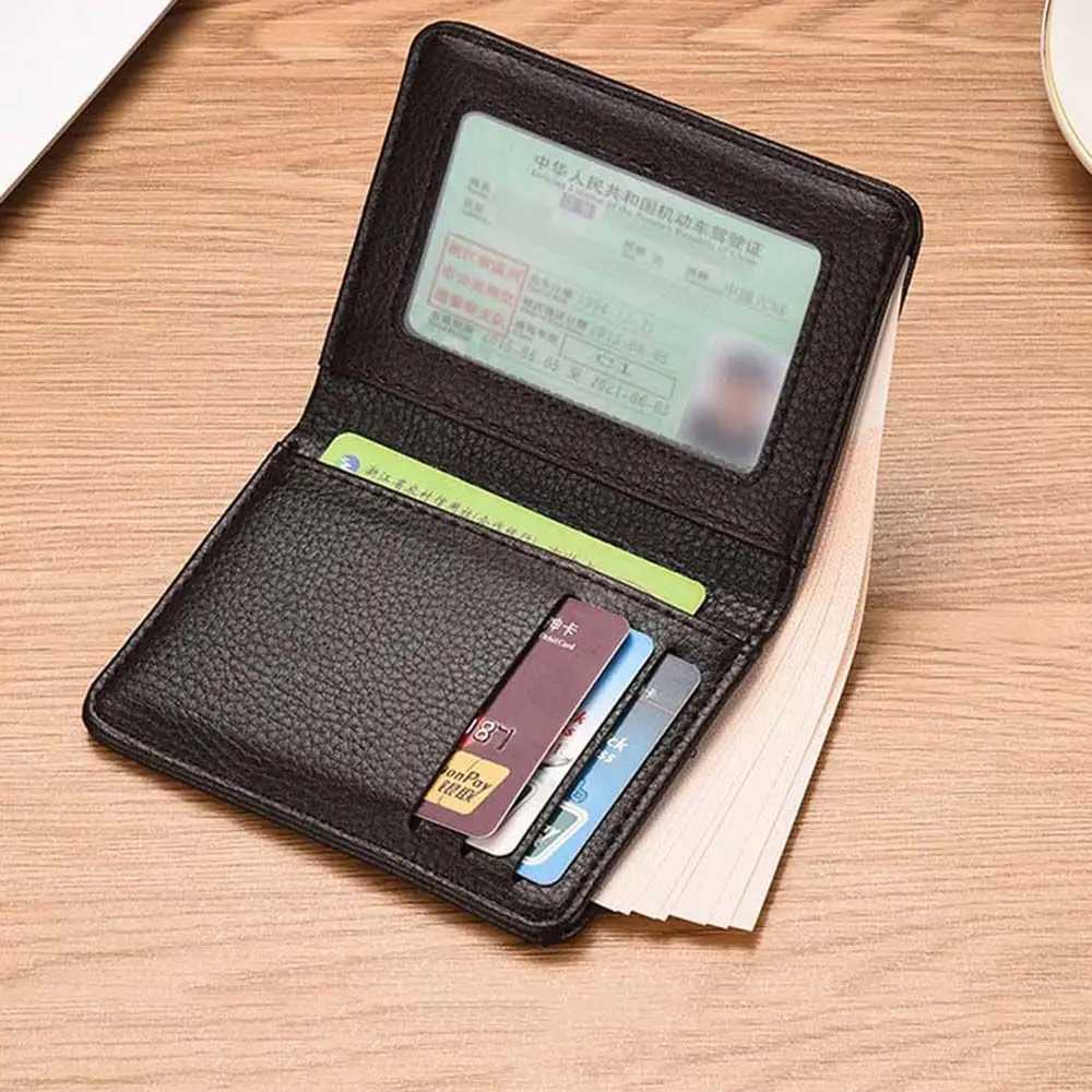 Men Wallet PU Leather Multi-slot Ultra-thin ID Card Cover Portable Compact CAsh Clip Mini Money Bag Z250527