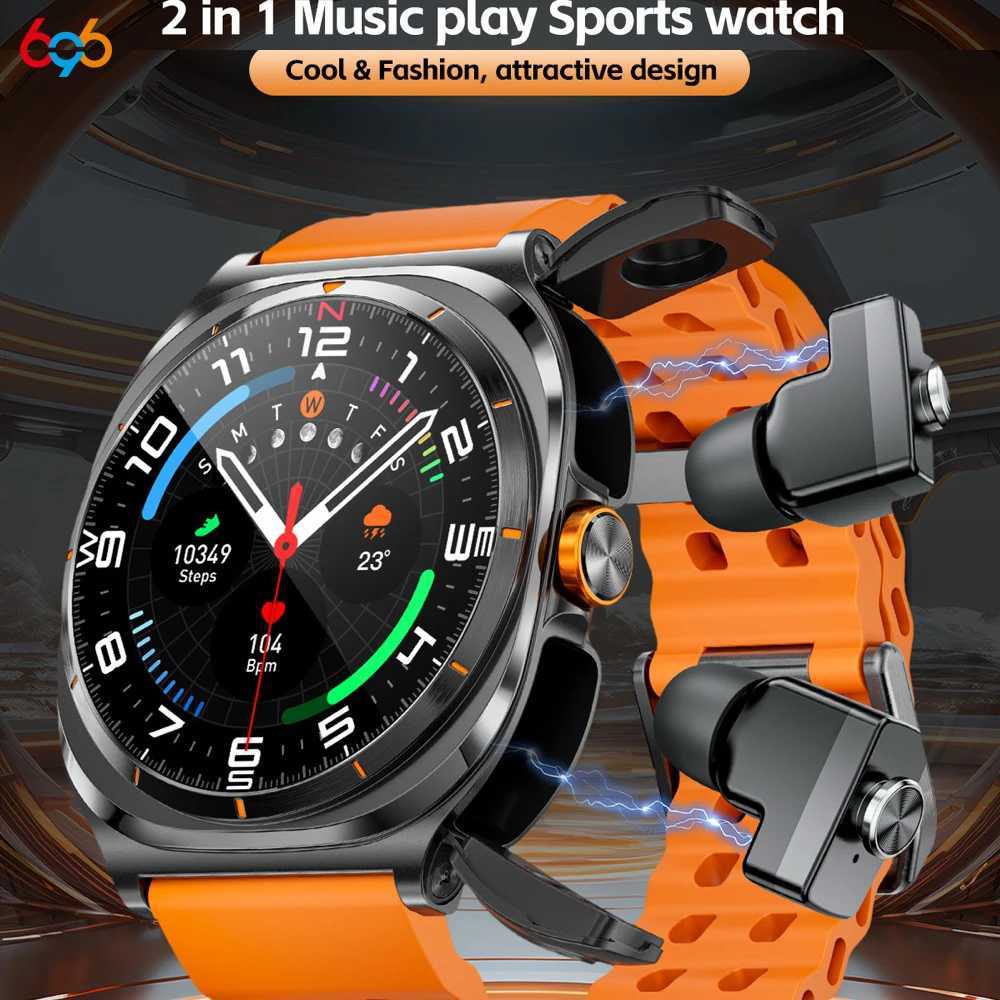 2025 Watches TWS Wireless Earphones 2 in 1 Smart Watch and Tooth Call Sport Fitness Outdoor Run Health Smartwatch Men WomenXJ250513