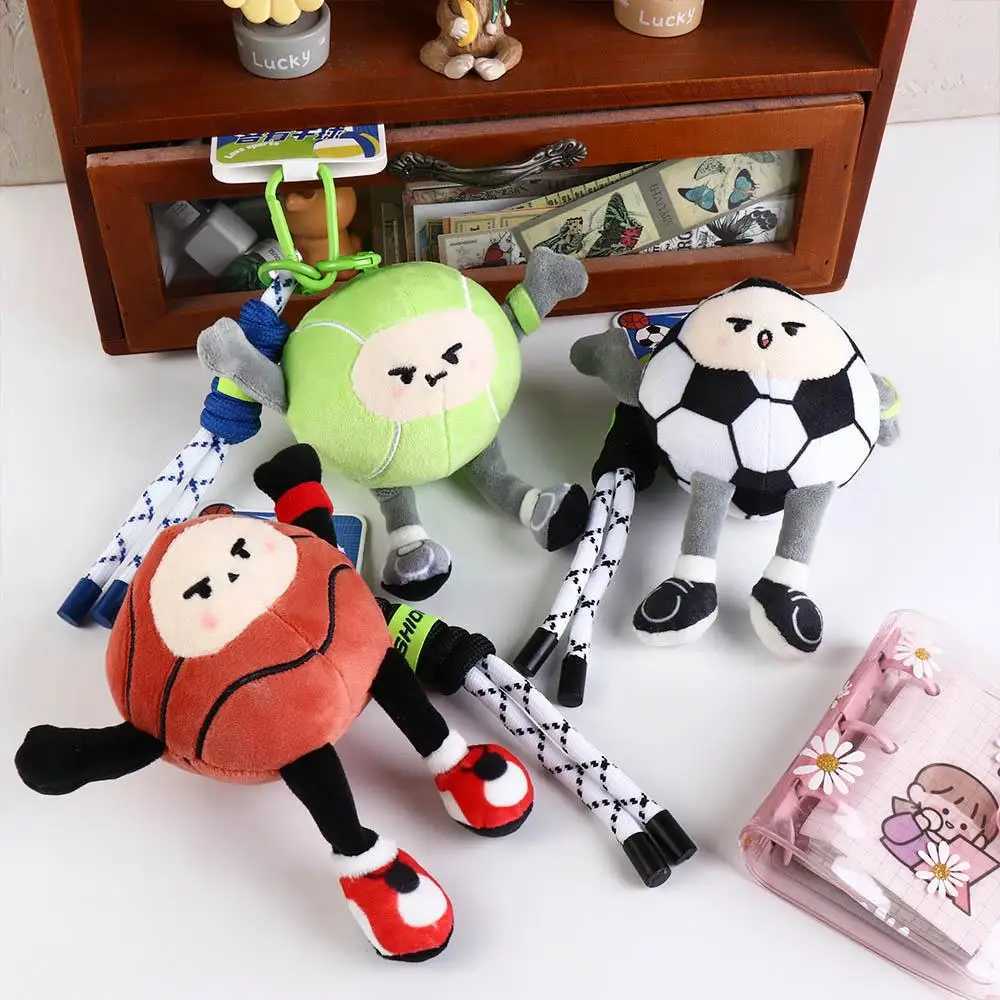 Plush Basketball Plush Toy Keychain Basketball Baseball Stuffed Volleyball Plush Pendant Cartoon Ins Football Plush Key Ring W250526