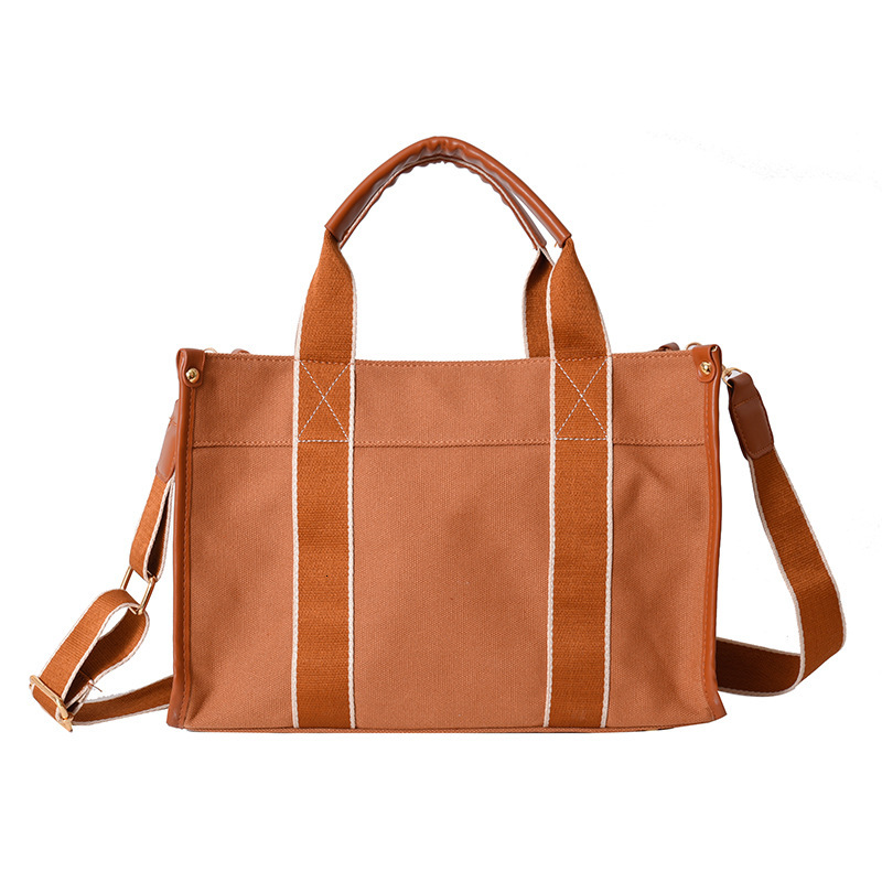 Top Brand High Quality New Canvas Bag for Women 2025 New Trendy Fashion Handbag Color-Block Commuter Shoulder Crossbody Bag New Free Delivery Designer