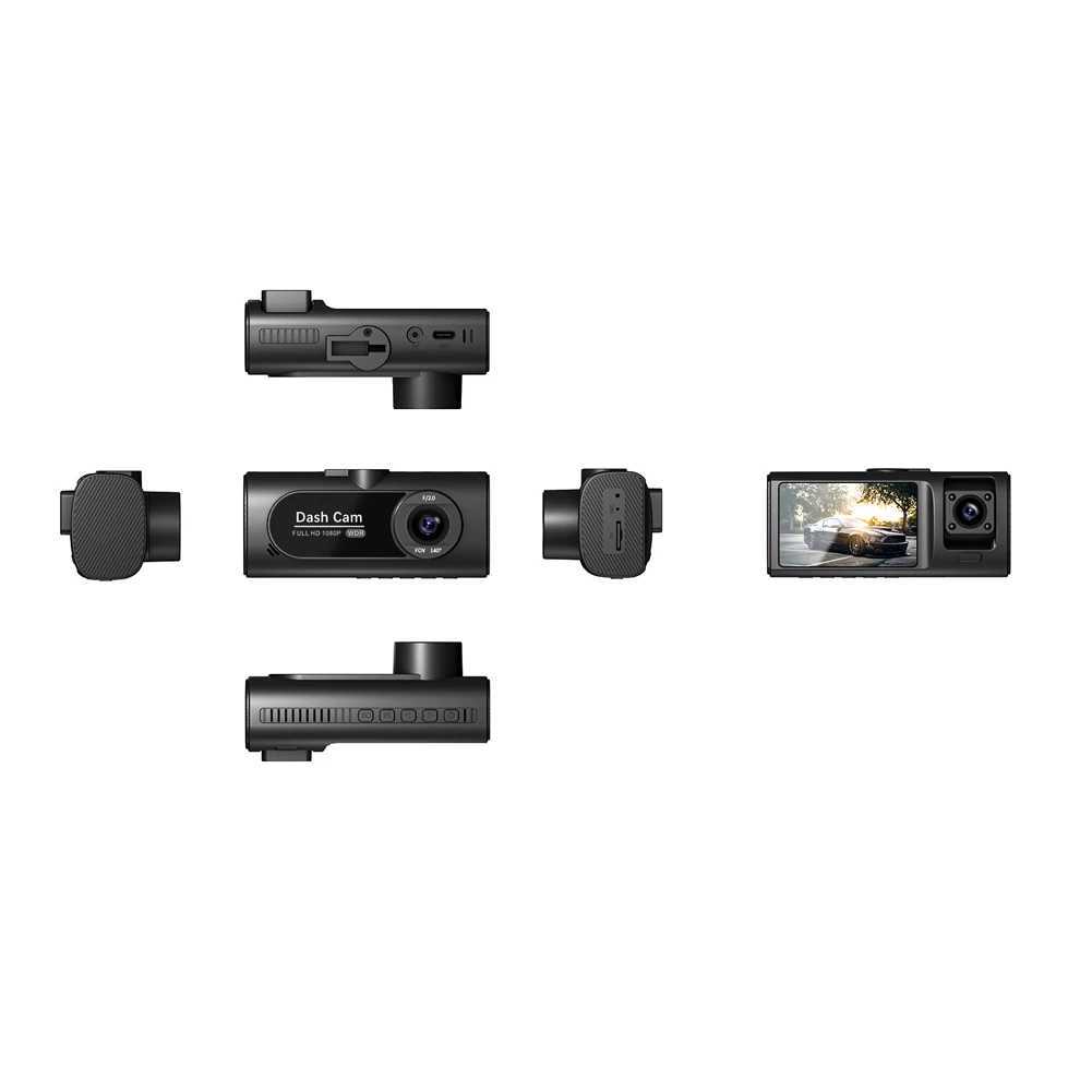 car dvr 3-Lens Vehicle Dash Cam HD 1080P IR Night Vision Three Way Camera DVR Recorder 2.0inch IPS Front/Cabin/Rear Cam with G-sensor Z250509