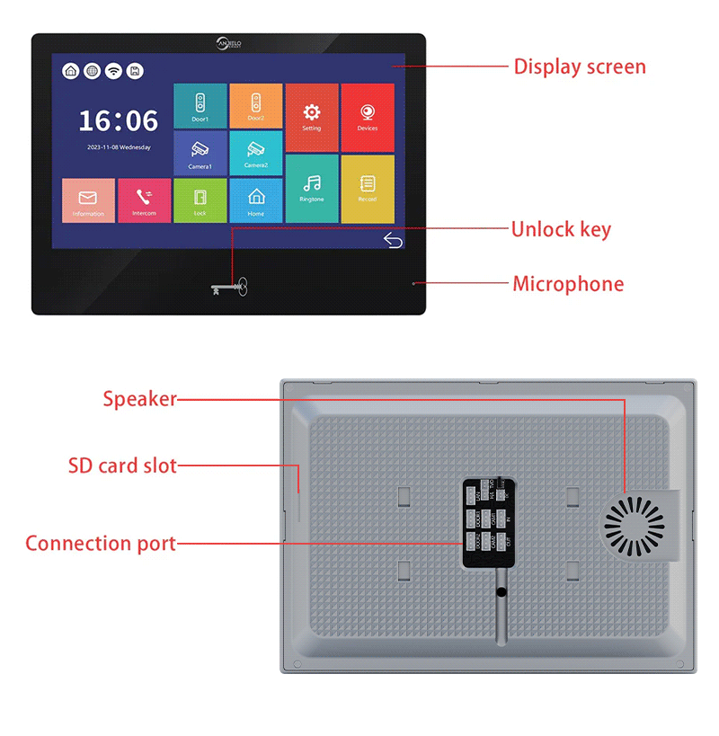 anjielo weatherproof video doorbell with twoway audio motion detection ideal for villa security