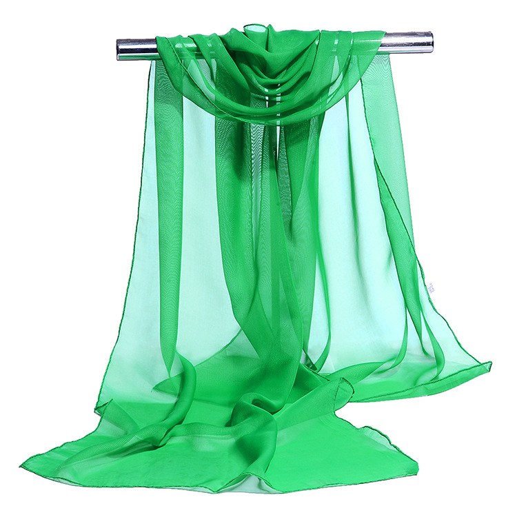 K847 New Japanese and Korean candy color solid color chiffon scarf silk shawl