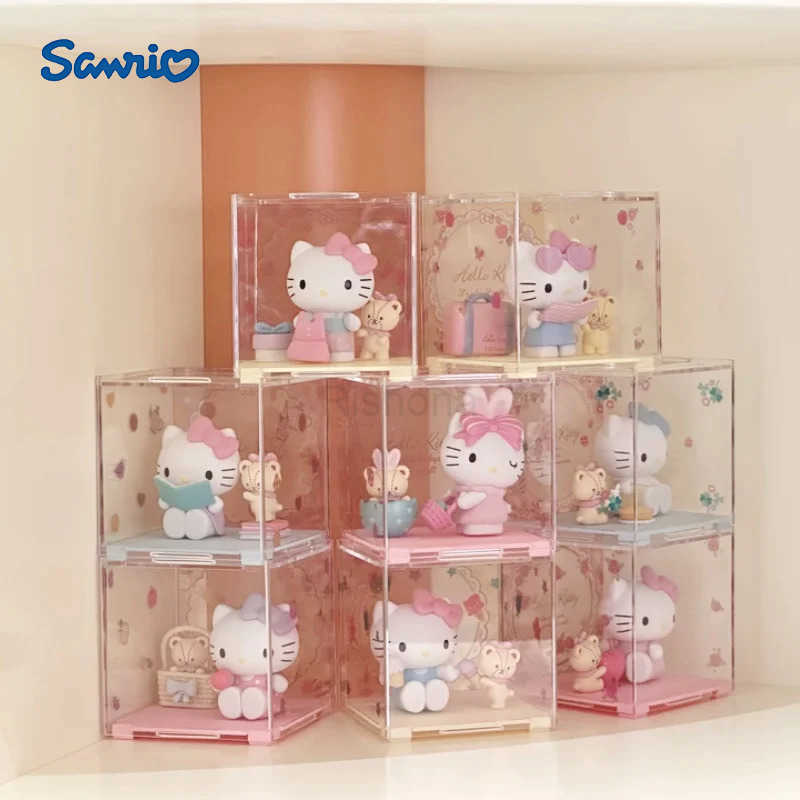 Sanrio Kitty Sweetheart Playmate Series Blind Box Lovely Kitty Cat Collectible Handcrafted Mystery Box Action Figure Ornaments Toy Gift X2505266