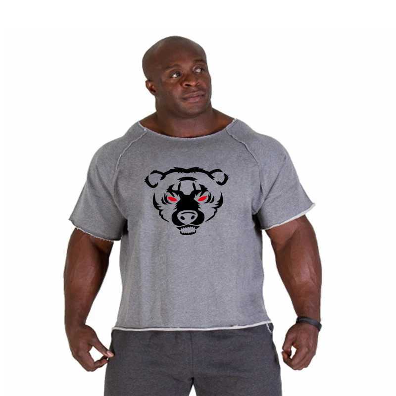 Mens Clothing Gym Fitness Clothes T-shirt Tops Breathable Vintage Graphic Shirts Oversized New Short Sleeve Top Cotton T-shirt Z250527