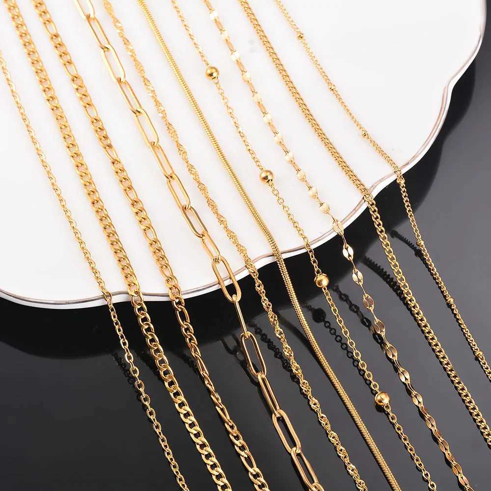 Stainless Steel Multilayer Chain Bracelet for Women Simple Fashion Layered Girl Wrist Bracelet Jewelry Accessories Length 18cm+5cm W250526