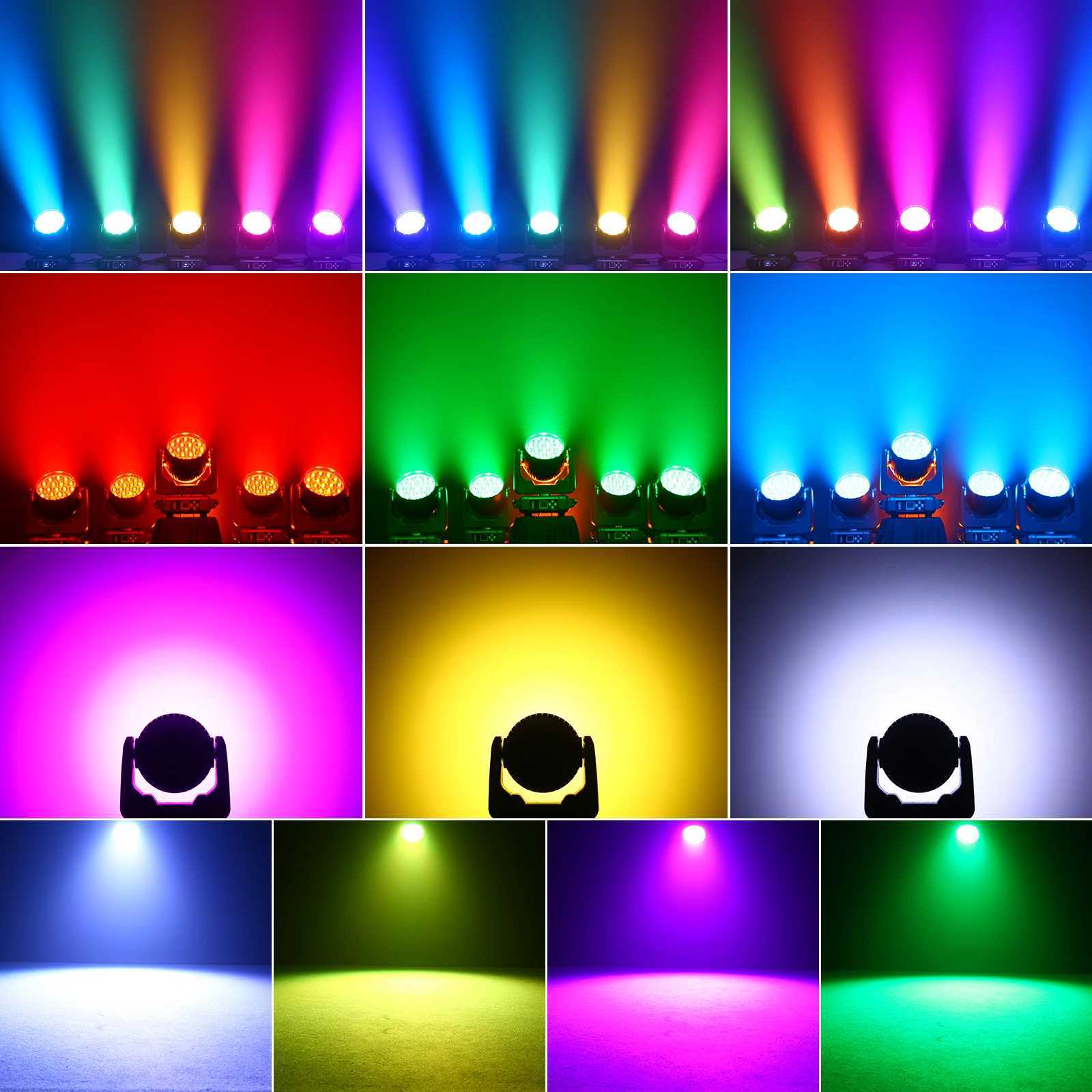 UKing 2PCS 19x15W Beam Moving Head Light 4IN1 RGBW LED Wash Zoom Stage Light DMX Effect for DJ Disco Party Concert Wedding XJ250527