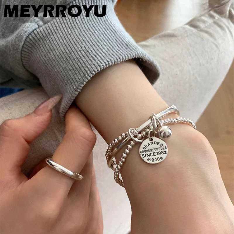 MEYRROYU Minimalist Triple Layers Elastic Beads Ball Charm Bracelet For Women Fashion New Jewelry Party Gift bracelets for women W250526