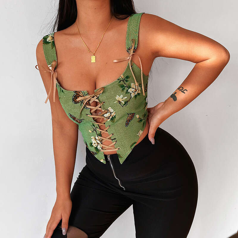Ilya Jacquard Waist-Cinching Vest 2025 Summer New Floral Embroidery Small Camisole LQ21216PF