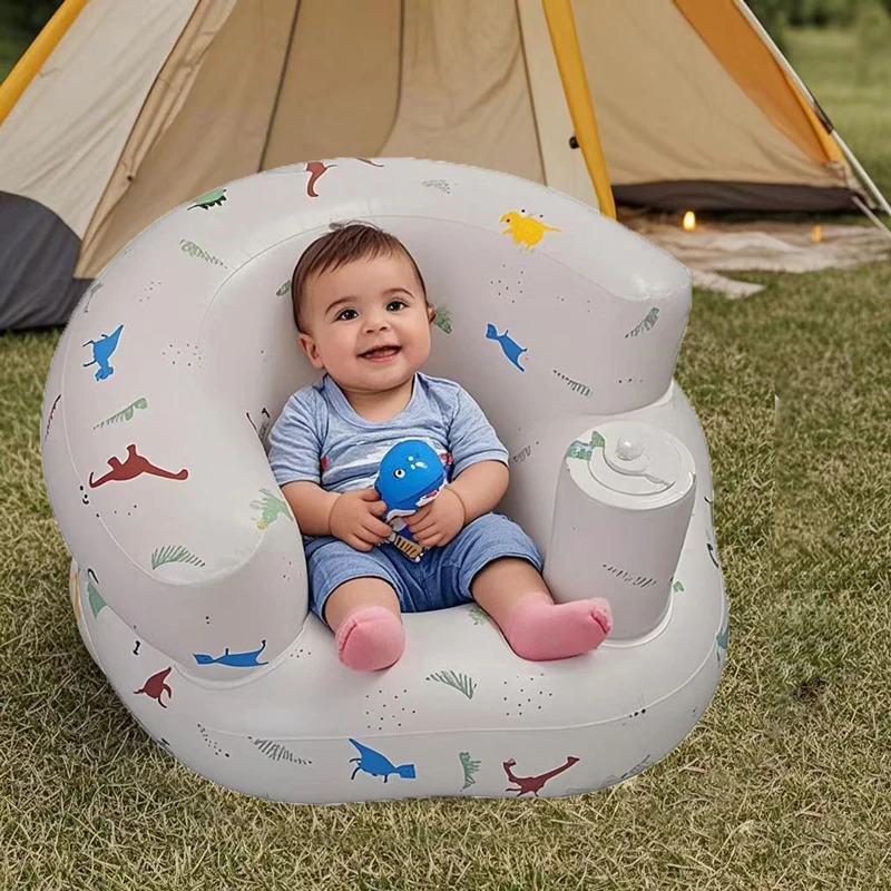 Babies 636 Months Inflatable Baby Seat SofaBuilt in Air Pump Children SofaBumbo for Learning to SitFeedingCamping 250527