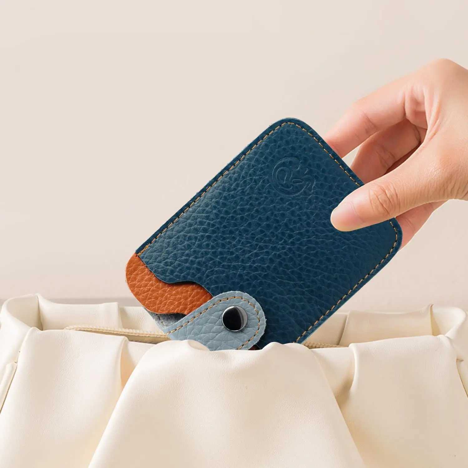 Leather Simple And Practical Card Bag Wallet Men Business Bank Card Holder Thin Case Convenient Small Cards Pack Z250527