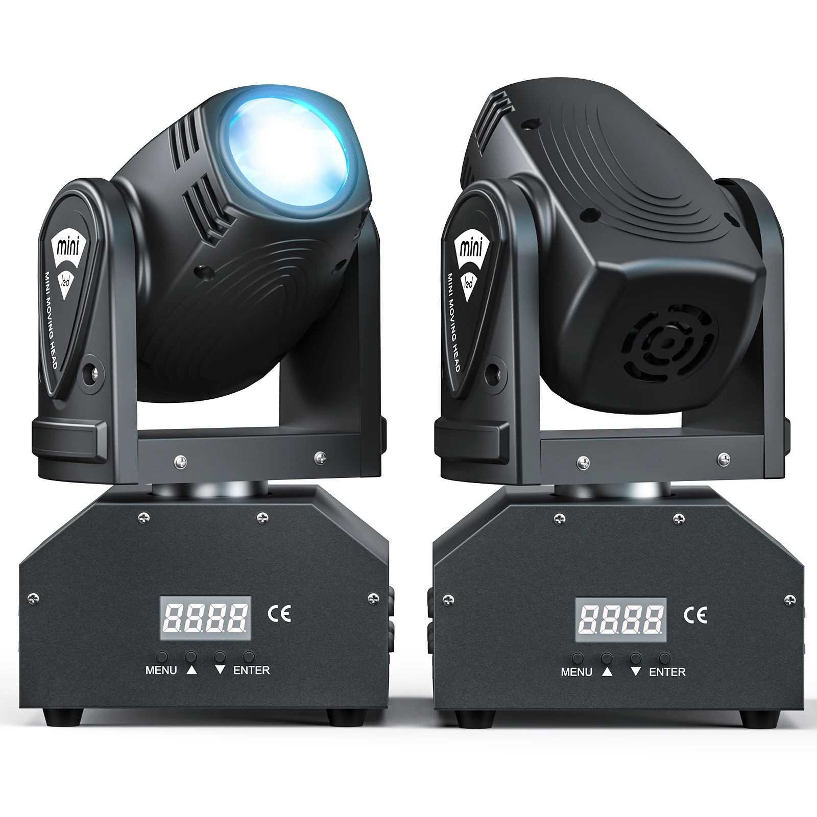Fieryzeal 10W RGBW Mini LED Beam Moving Head Light 4IN1 LED Stage Light DMX512 Spotlight for Wedding Party Club Disco DJ Light XJ250527