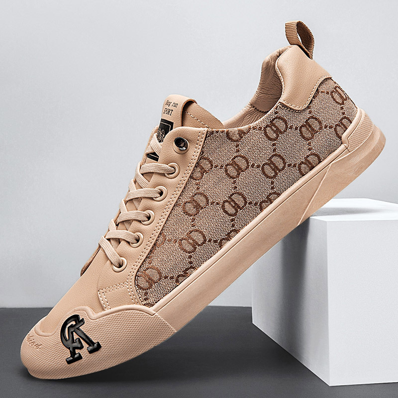 2025 New Fashionable Wear resistant Men's Board Shoes Couple Versatile Flat Sneakers Beige Black White Size 39-44 Free Shipping