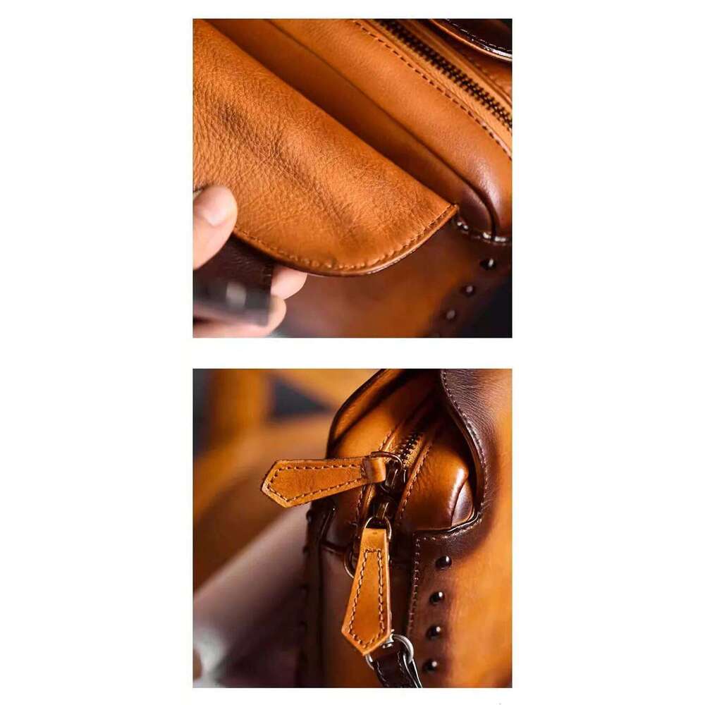 Vintage Casual Genuine Leather Women's Crossbody Outdoor Daily Travel Natural First Layer Cowhide Female Shoulder Bag
