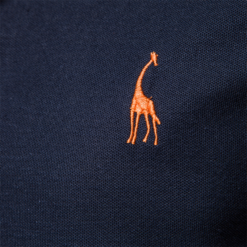 Men's Polos Deer Embroidery Color Block Polo Shirt Mesh Breathable Collar Men's Summer Casual T-Shirt Men Embroidery T Shirt Y2k Casual Fash