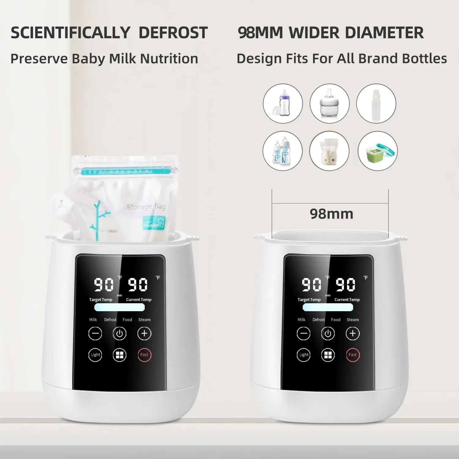 Baby Bottle Warmer Sterilizer 24 hour 6in1Multifuntion Breast Milk Accurate Temperature Control Heater 250527