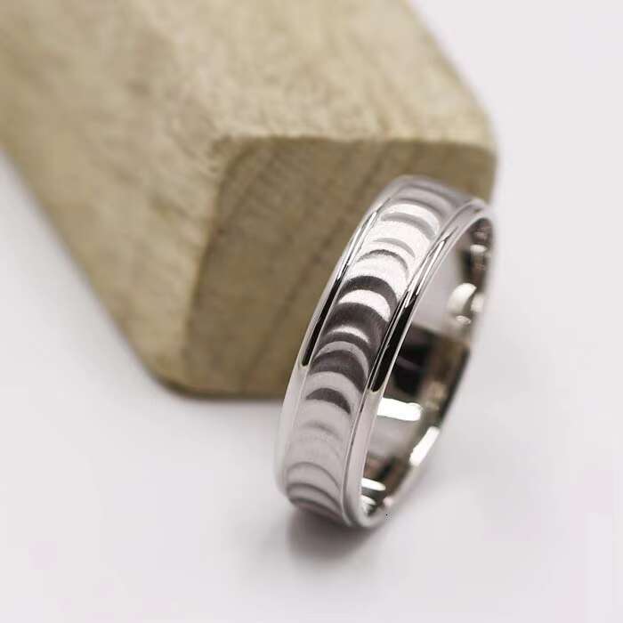 Fine Jewelry Platinum Mens Wedding Ring DEF Color Round 5mm Moissanite Width Mens Band Hip Hop Jewelry