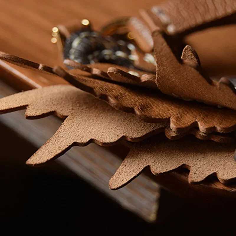 Handmade Leather Swan Bag Charm Keychain W250526