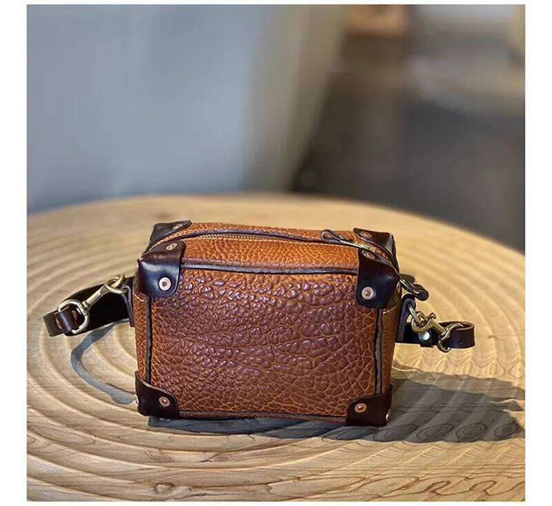 Vintage Designer Genuine Leather Women's Box Shoulder Casual Party High Quality Real Cowhide Female Crossbody Bag