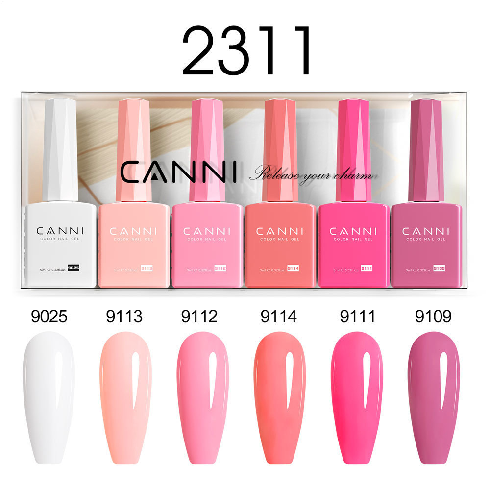 CANNI Nail Gel Polish Set HEMA FREE Gorgeous Color Semi Permanent Full Coverage Pigmented Paint Soak off UV LED Varnish 241112