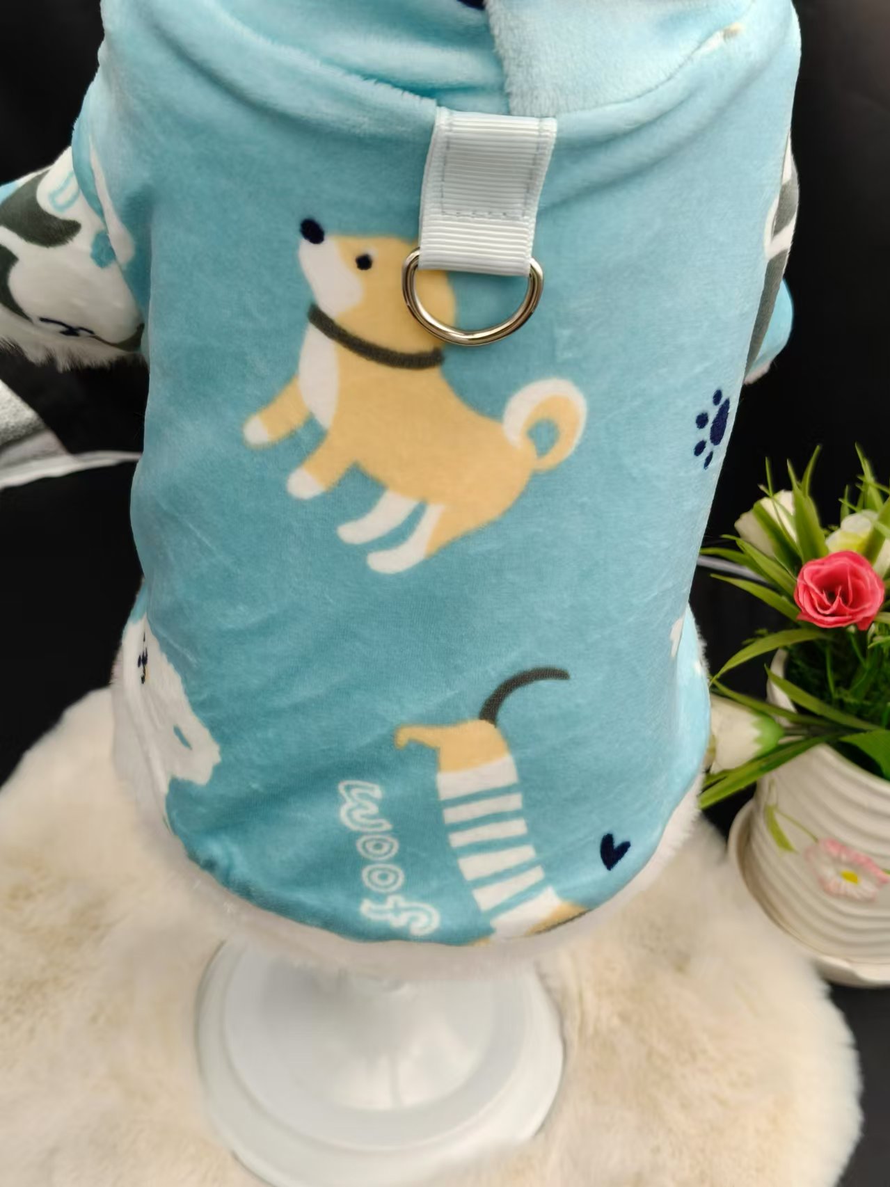 Pet Clothes Pet Park Double layer Velvet Two Leg Clothes