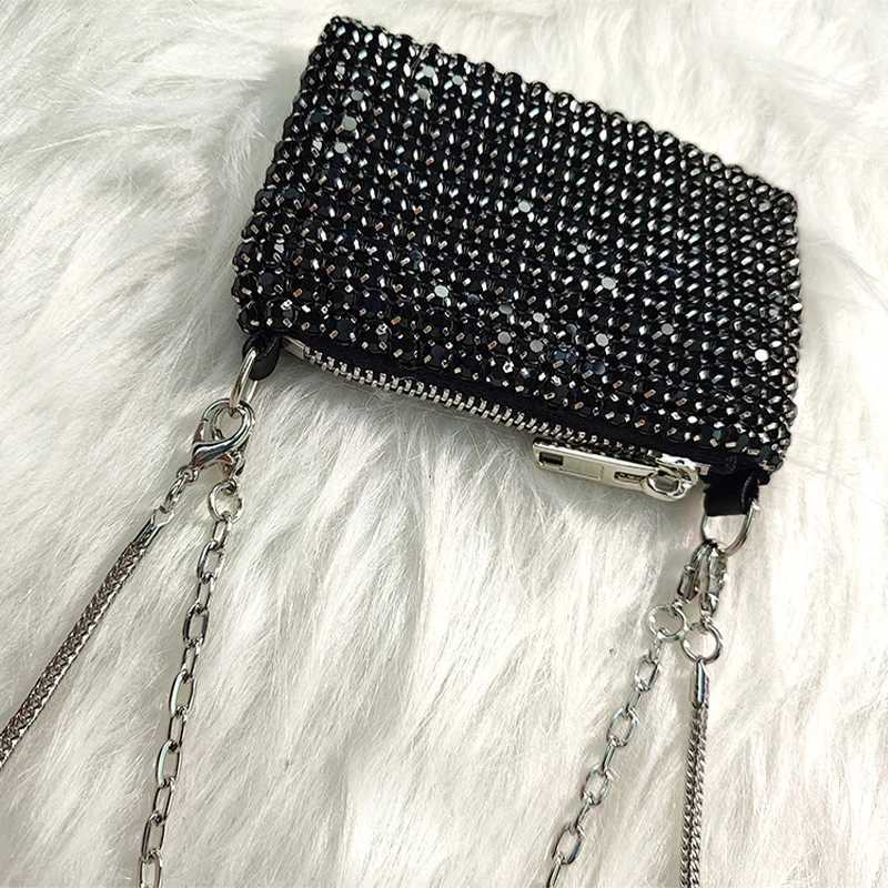 JIOMAY Small and Light Purses for Women Fashion Mini Crossbody Bag Rhinestone Casual Party Evening Bag Exquisite Mini Purse W250527