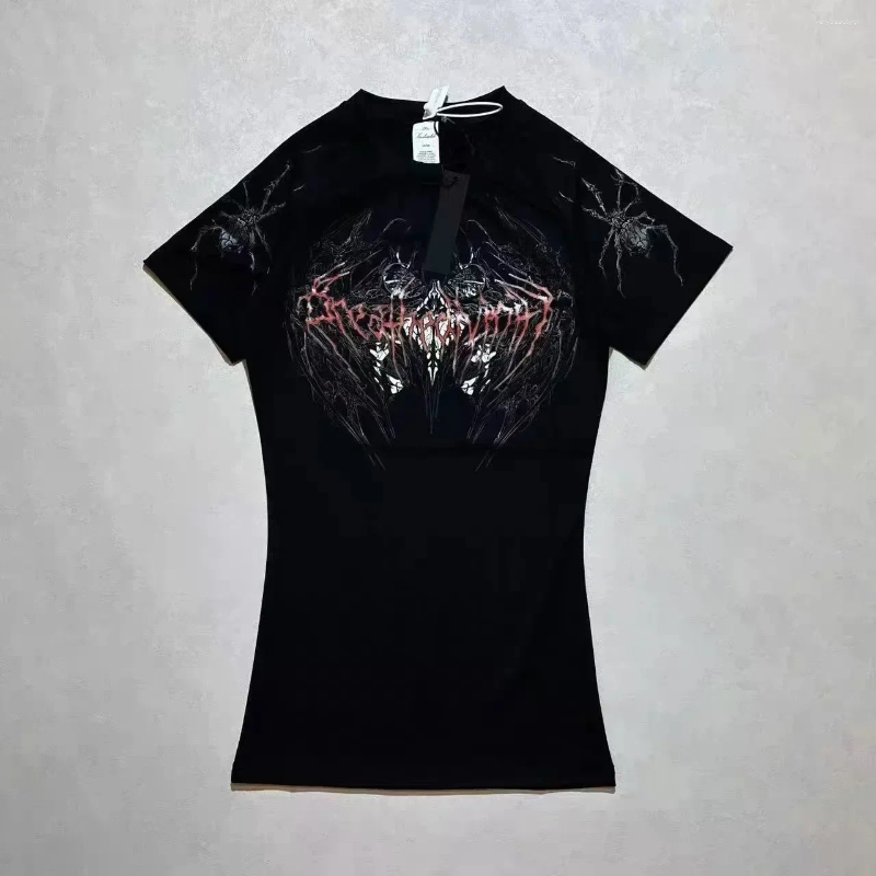 Men's T Shirts 2025 Breathedivinity Compress Shirt Red Gothic Pattern Fitness Summer Breathable Quick Dry Men Gym Sportswear Trendy Tee