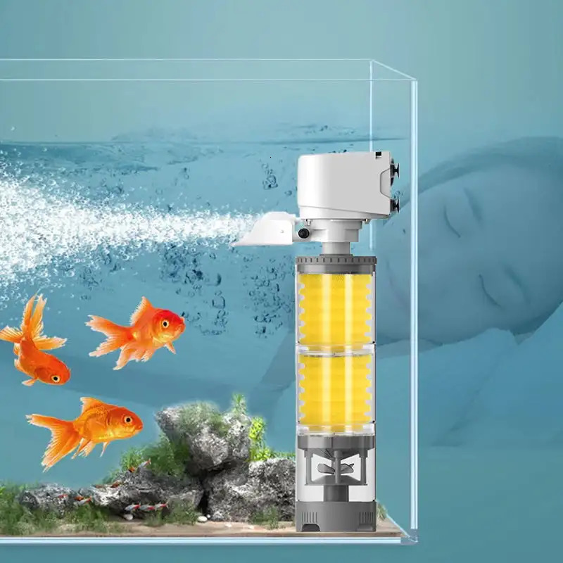 Aquarium Silent Electric FilterFilter Pump For Fish Tank Ultra Quiet 3 In 1 Internal Filter Water Pump Aquarium Accessories 250523