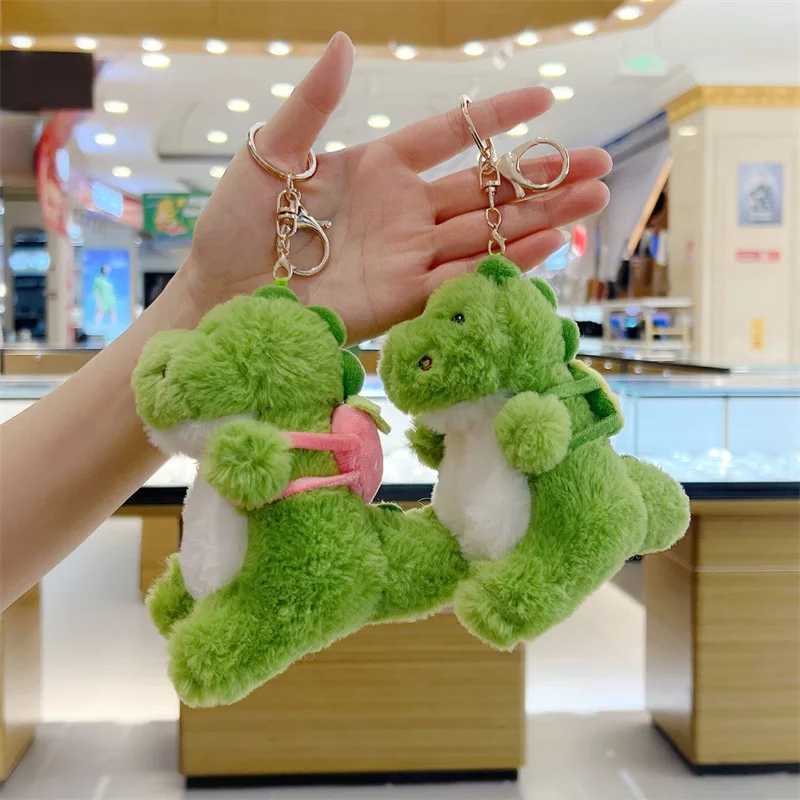 Dinosaur Keychain Stuffed Plush Toy Backpack Pendant Decorative Soft Dinosaur Plush Doll School Bag Car Keychain Holiday Gift W250526