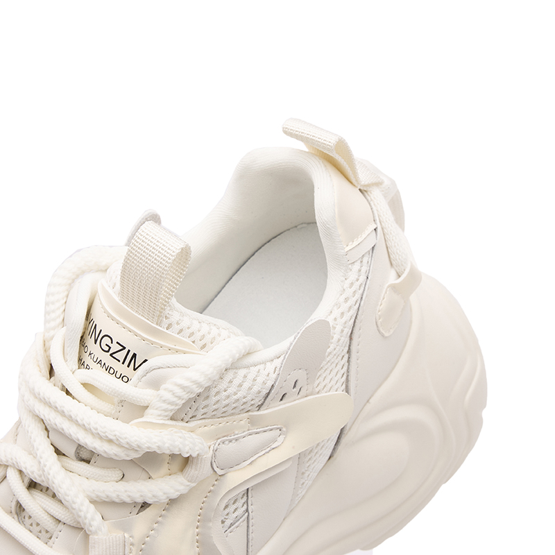 Designer Thick-Soled Dad Shoes for Women New Spring 2025 Sponge Shoes Breathable and Versatile Casual Shoes Small Height Inward-Increasing Women'